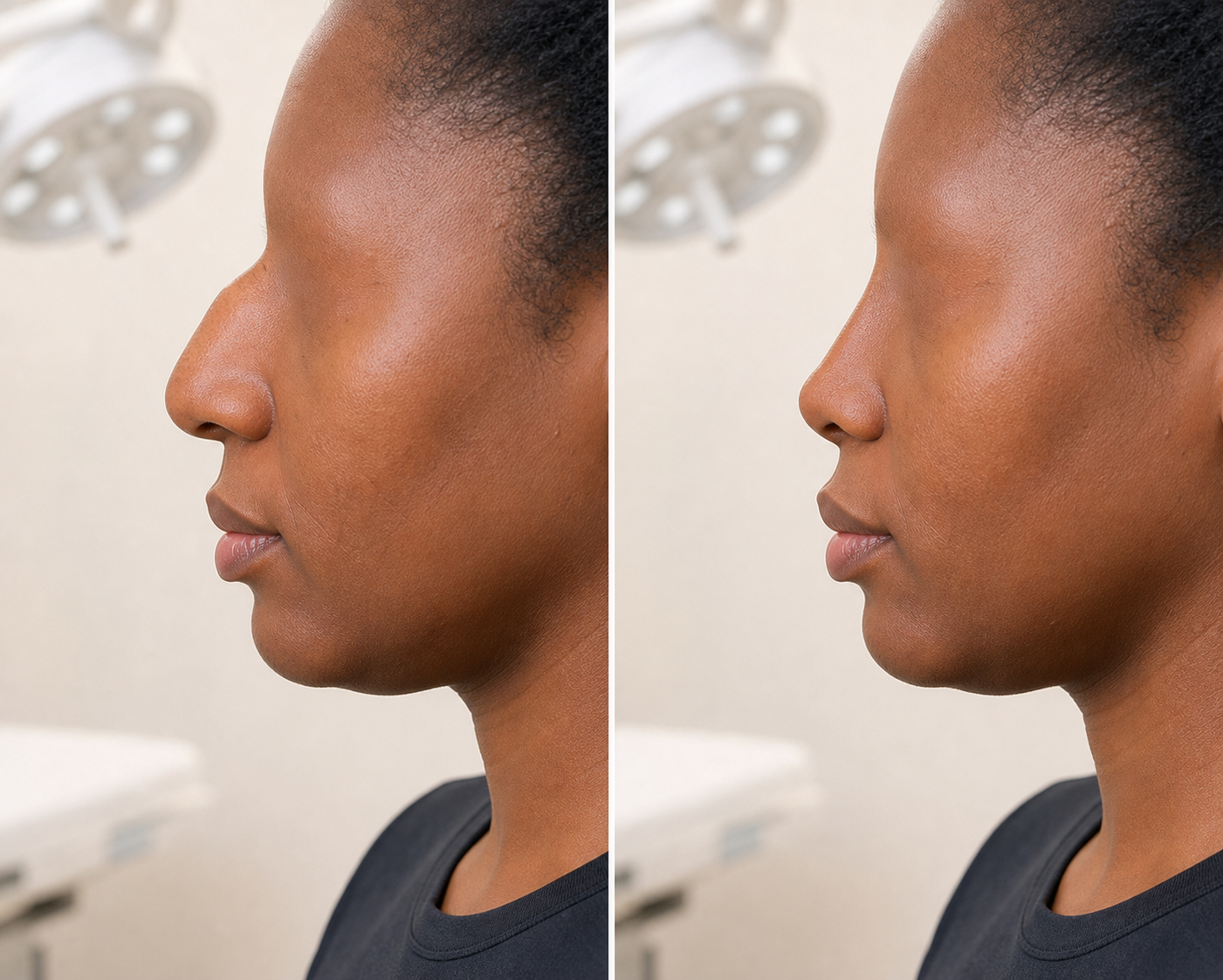 Illustration clinique comparative — Rhinoplastie esthétique